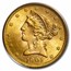 1901-S $5 Liberty Gold Half Eagle MS-63 PCGS