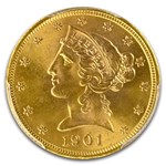 1901-S $5 Liberty Gold Half Eagle MS-65+ PCGS CAC