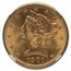 1901-S $5 Liberty Gold Half Eagle MS-66 NGC