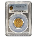 1901-S $5 Liberty Gold Half Eagle MS-66 PCGS