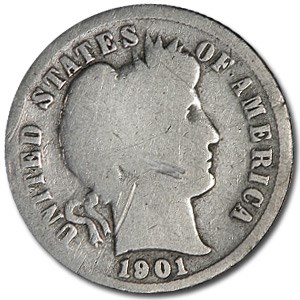 1901-S Barber Dime AG 1901-S Barber Dime AG