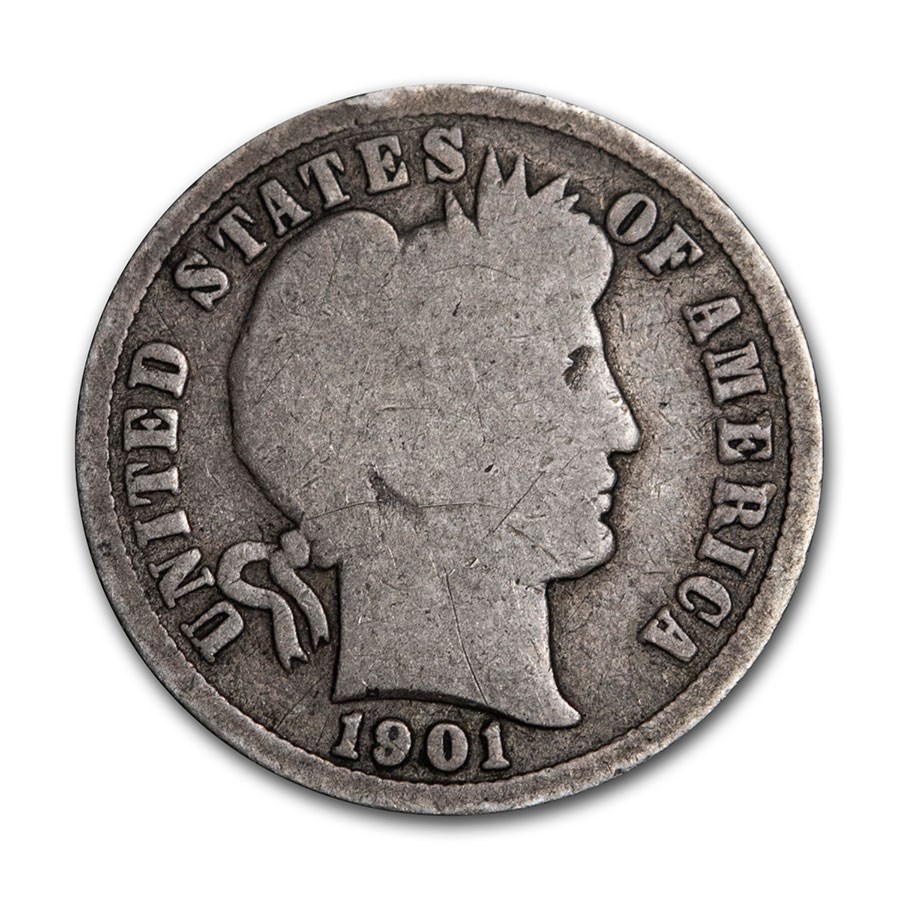 1901-S Barber Dime Good