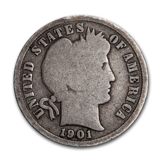 1901-S Barber Dime Good 1901-S Barber Dime Good