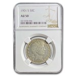 1901-S Barber Half Dollar AU-50 NGC