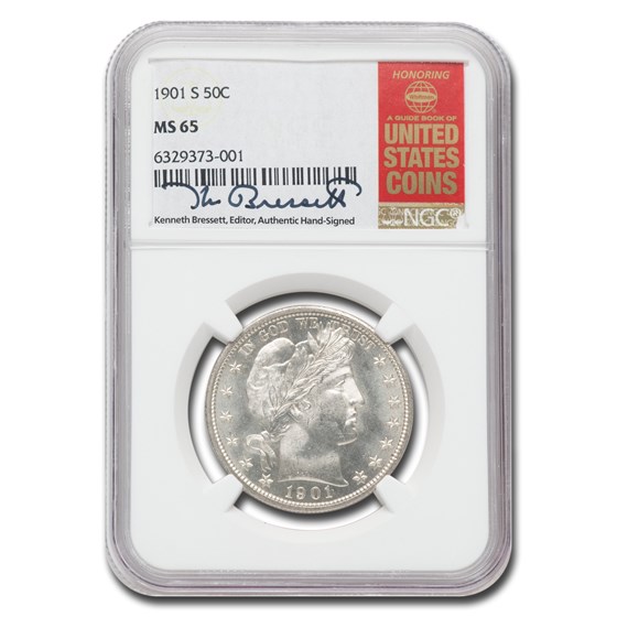 1901-S Barber Half Dollar MS-65 NGC 1901-S Barber Half Dollar MS-65 NGC
