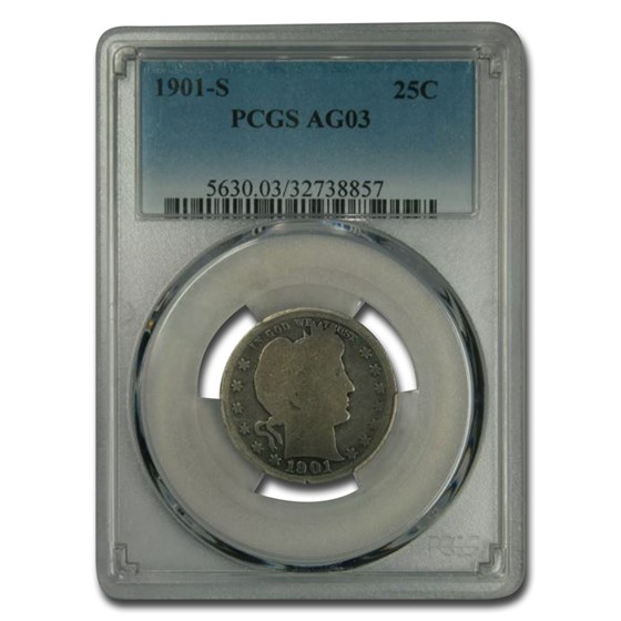 1901-S Barber Quarter AG-3 PCGS 1901-S Barber Quarter AG-3 PCGS