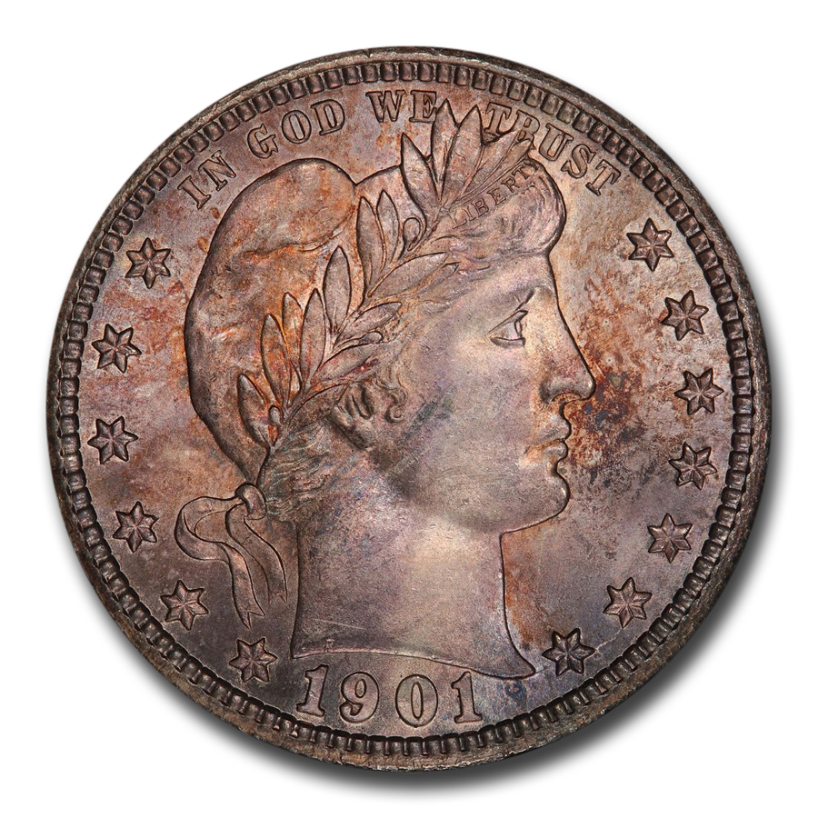ter-29qページ 1901 S Barber Quarter Value - APMEX