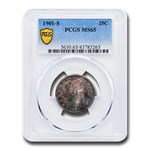 1901-S Barber Quarter MS-65 PCGS