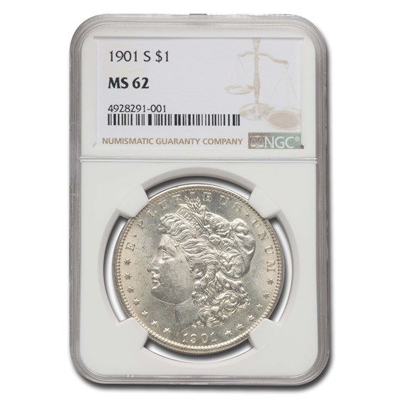 1901-S Morgan Dollar MS-62 NGC 1901-S Morgan Dollar MS-62 NGC