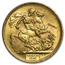 1902-1910 Australia Gold Sovereign Edward VII Avg Circ