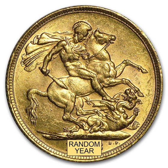 1902-1910 Australia Gold Sovereign Edward VII Avg Circ 1902-1910 Australia Gold Sovereign Edward VII Avg Circ