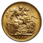 1902-1910 Australia Gold Sovereign Edward VII BU