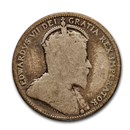 1902-1910 Canada Silver 25 Cents Edward VII Avg Circ