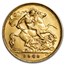 1902-1910 Great Britain Gold Half Sovereign Edward VII AU