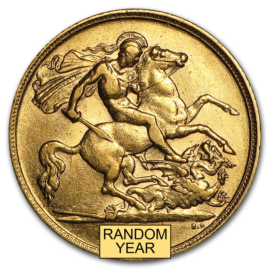 1902-1910 Great Britain Gold Half Sovereign Edward VII XF