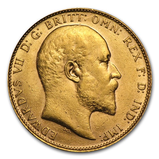 1902-1910 Great Britain Gold Sovereign Edward VII AU 1902-1910 Great Britain Gold Sovereign Edward VII AU