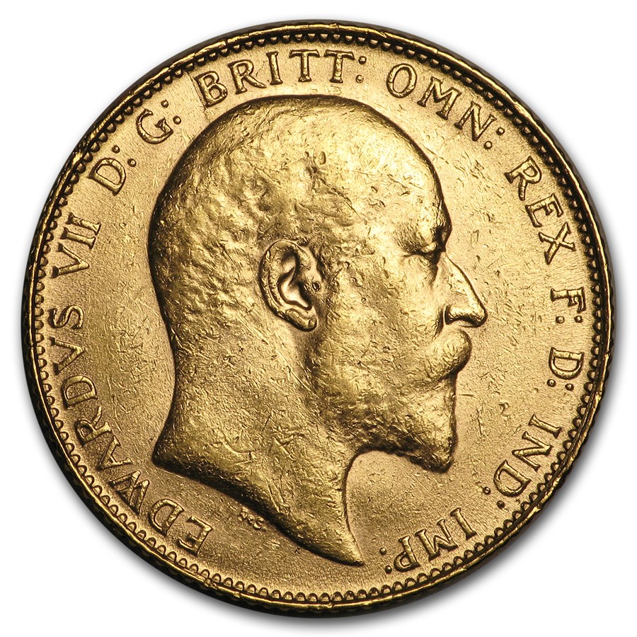 1902-1910 Great Britain Gold Sovereign Edward VII BU