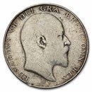1902-1910 Great Britain Silver Half Crown Edward VII Avg Circ