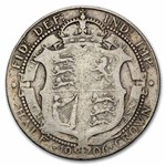 1902-1910 Great Britain Silver Half Crown Edward VII Avg Circ
