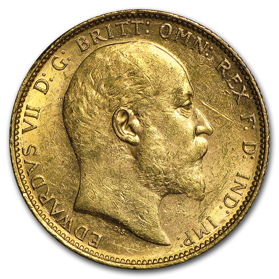 1902-1910-M Australia Gold Sovereign Edward VII AU