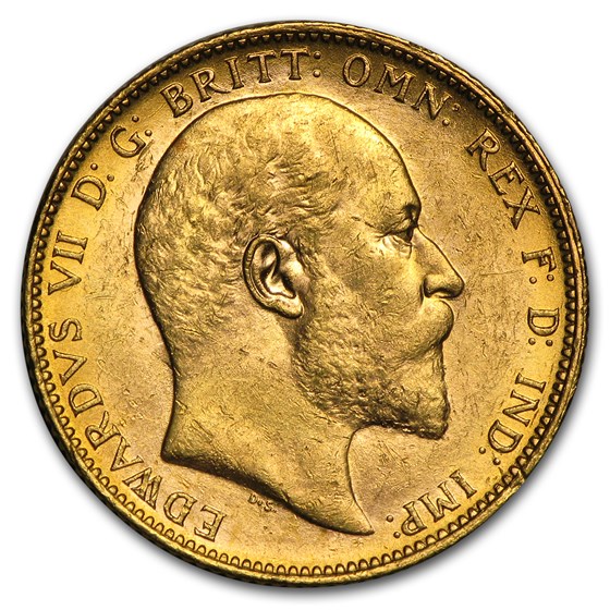 1902-1910-M Australia Gold Sovereign Edward VII Avg Circ 1902-1910-M Australia Gold Sovereign Edward VII Avg Circ