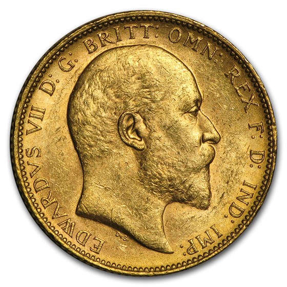 1902-1910-M Australia Gold Sovereign Edward VII BU 1902-1910-M Australia Gold Sovereign Edward VII BU