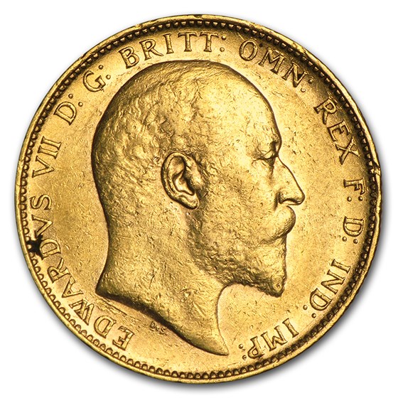 1902-1910-P Australia Gold Sovereign Edward VII Avg Circ 1902-1910-P Australia Gold Sovereign Edward VII Avg Circ