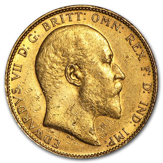 1902-1910-S Australia Gold Sovereign Edward VII AU 1902-1910-S Australia Gold Sovereign Edward VII AU