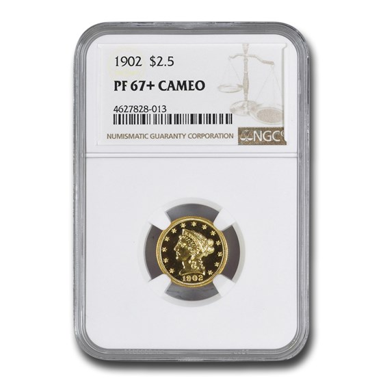 1902 $2.50 Liberty Gold Eagle PF-67+ Cameo NGC 1902 $2.50 Liberty Gold Eagle PF-67+ Cameo NGC