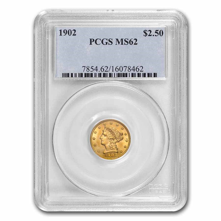 1902 $2.50 Liberty Gold Quarter Eagle MS-62 PCGS
