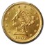 1902 $2.50 Liberty Gold Quarter Eagle MS-65 PCGS