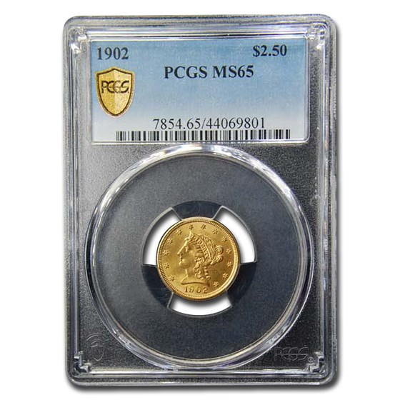 1902 $2.50 Liberty Gold Quarter Eagle MS-65 PCGS 1902 $2.50 Liberty Gold Quarter Eagle MS-65 PCGS