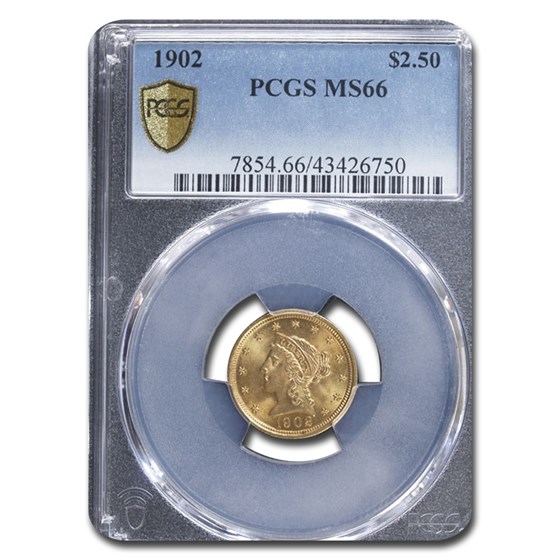 1902 $2.50 Liberty Gold Quarter Eagle MS-66 PCGS 1902 $2.50 Liberty Gold Quarter Eagle MS-66 PCGS