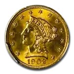 1902 $2.50 Liberty Gold Quarter Eagle MS-67 PCGS