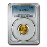 1902 $2.50 Liberty Gold Quarter Eagle MS-67 PCGS