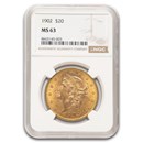 1902 $20 Liberty Gold Double Eagle MS-63 NGC