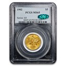 1902 $5 Liberty Gold Half Eagle MS-65 PCGS CAC