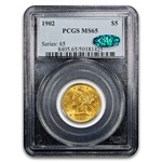 1902 $5 Liberty Gold Half Eagle MS-65 PCGS CAC