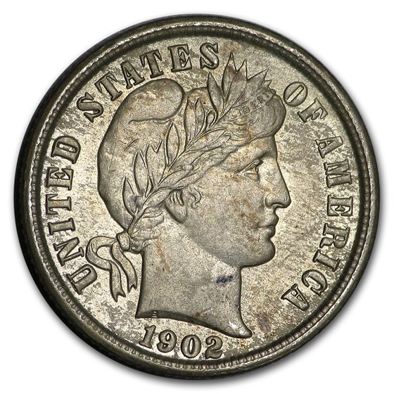1902 Barber Dime AU 1902 Barber Dime AU