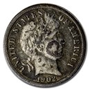 1902 Barber Dime Fine