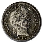 1902 Barber Dime Fine