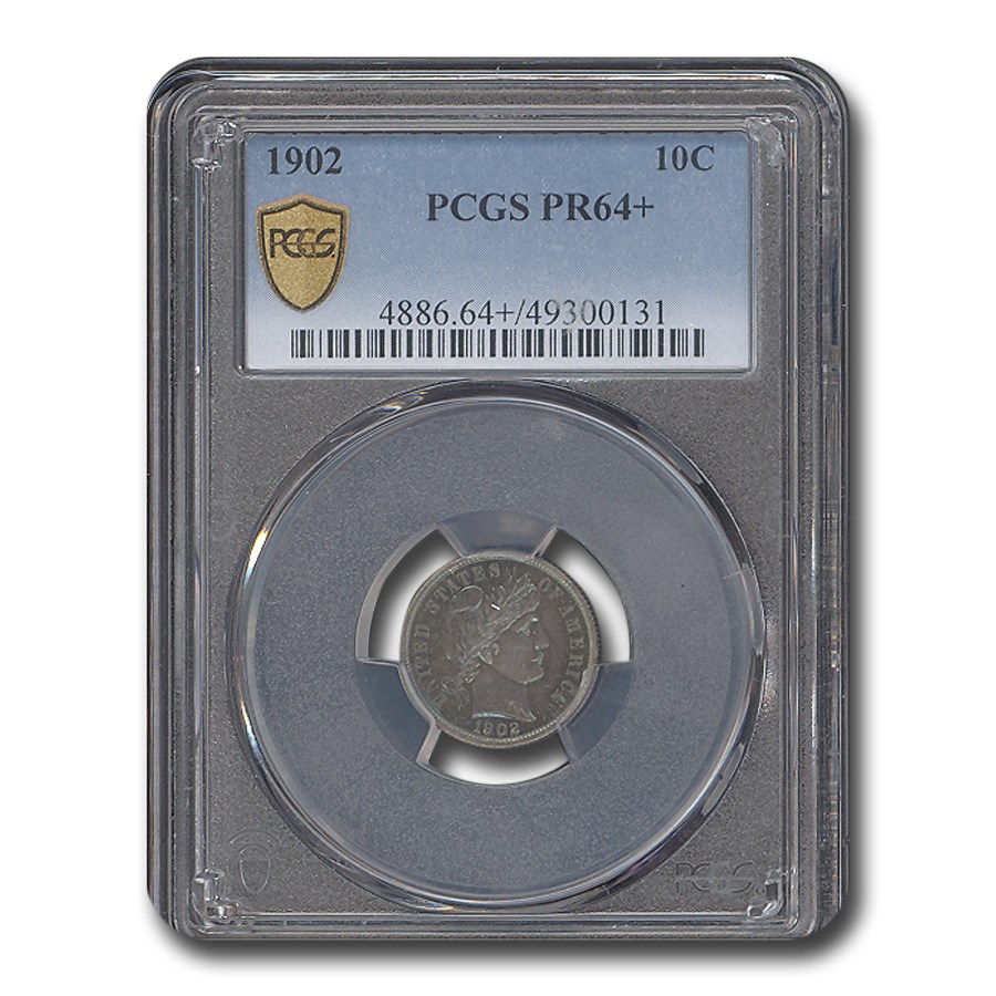 1902 Barber Dime PR-64+ PCGS