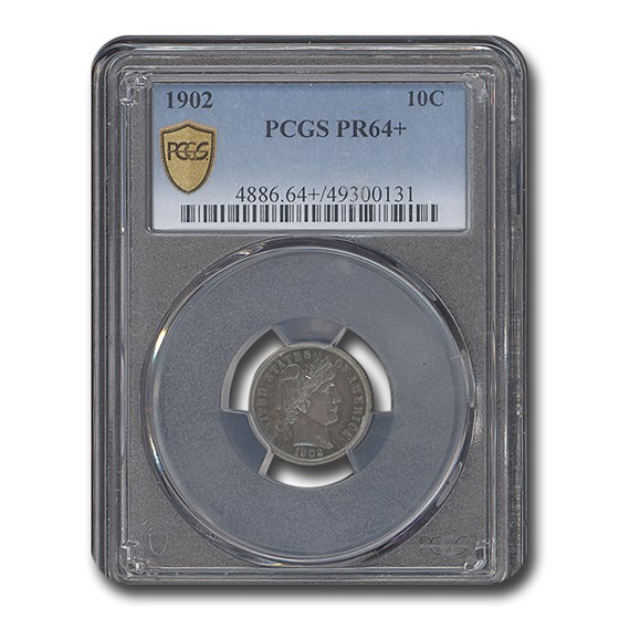 1902 Barber Dime PR-64+ PCGS 1902 Barber Dime PR-64+ PCGS