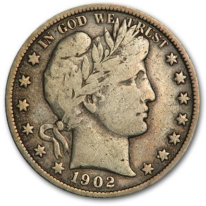 1902 Barber Half Dollar Fine 1902 Barber Half Dollar Fine