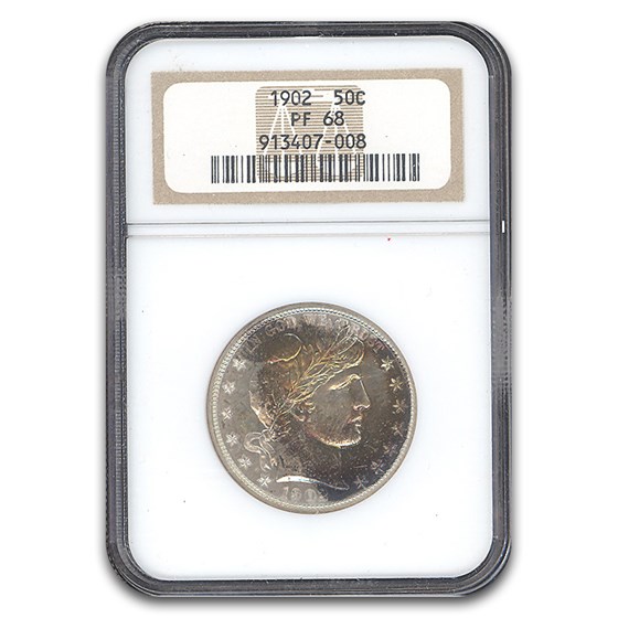 1902 Barber Half Dollar PF-68 NGC
