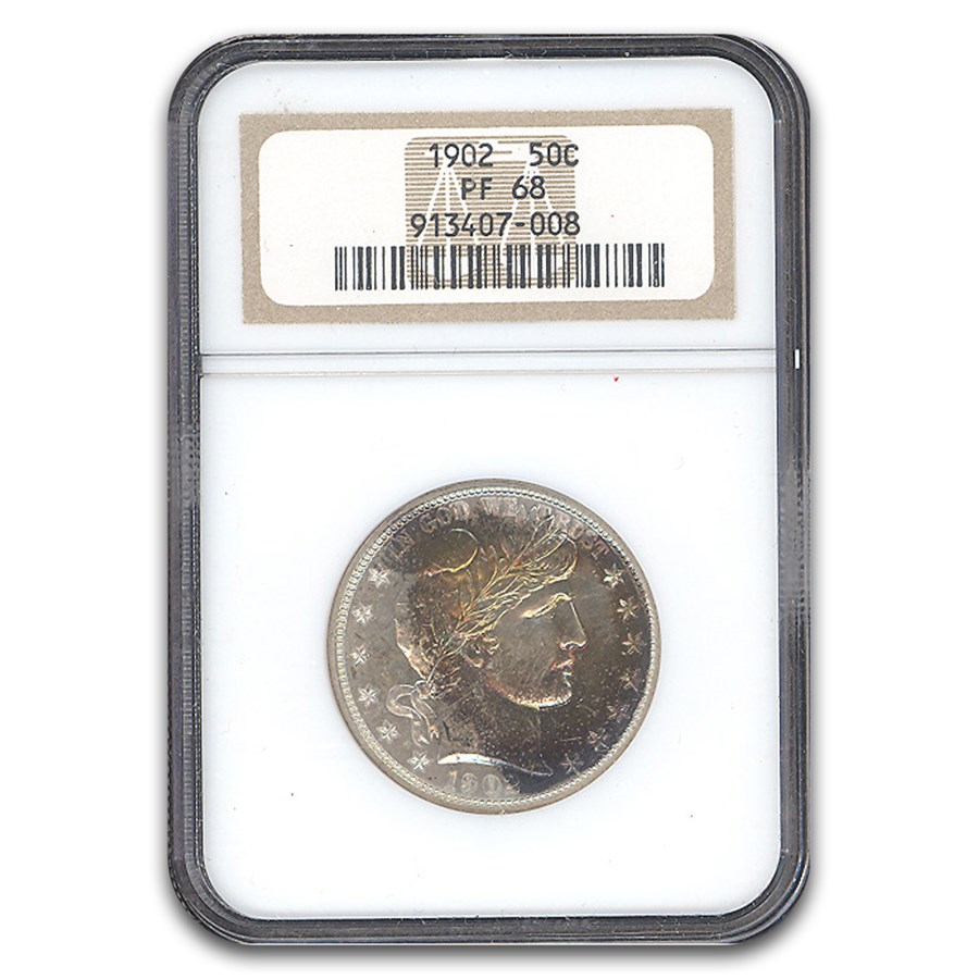 1902 Barber Half Dollar PF-68 NGC