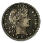 1902 Barber Half Dollar VF-25 PCGS CAC