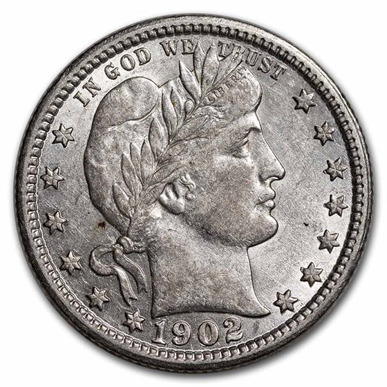 1902 Barber Quarter AU 1902 Barber Quarter AU