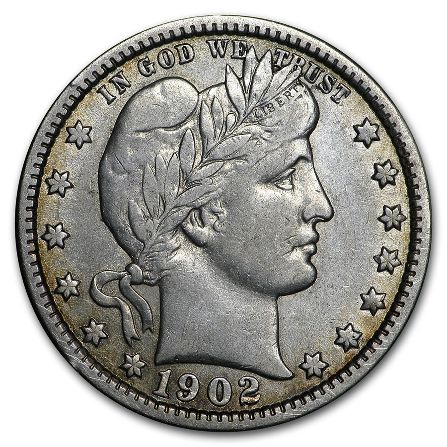 1902 Barber Quarter XF