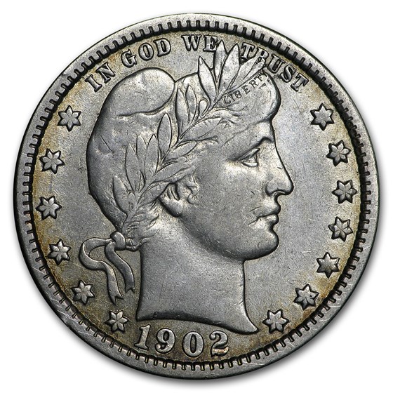 1902 Barber Quarter XF 1902 Barber Quarter XF